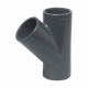PVC-U T-Stück 63mm 45 Grad <br>DIN 8063, PN10