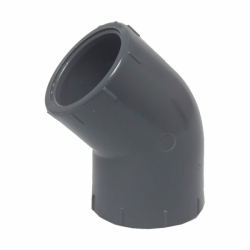 PVC-U Winkel 40mm  45 Grad  DIN 8063, PN16