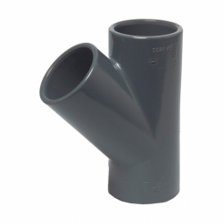 PVC-U T-Stück 63mm 45 Grad DIN 8063, PN10