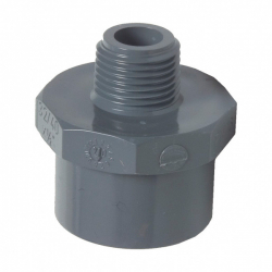 PVC-U Gewindenippel aussen 32/40 X 3/4 Zoll DIN 8063 / DIN 2999, PN10