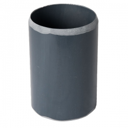 PVC-U Druckrohr 110mm, 15cm Stück Übergang Zugschieber auf PP-Rohr, DIN 8062