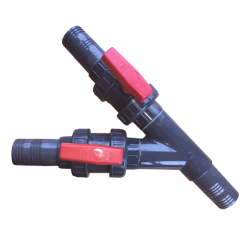 PVC-U T-45° Verteiler 32mm  3 mal Schlauchanschluss 32mm