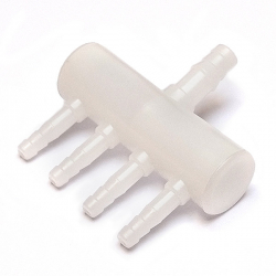 Luftverteilerhahn 4x 4mm ohne Hahn Anschluss 1 x 9mm