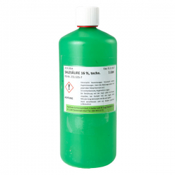 Salzsäure 16% 1000ml dringend, Schutzmasnahmen auf Etikette beachten!
