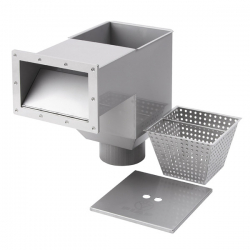 Skimmer Wandeinbau Profi aus INOX Anschluss 160mm, Schwerkraft