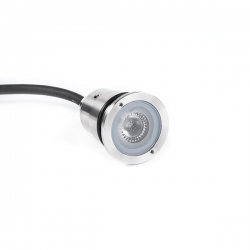 Unterwasser LED Beleuchtung 10W, 120°, warmweiss Einbau in 50mm Teichdurchführung (Art. 171.108)