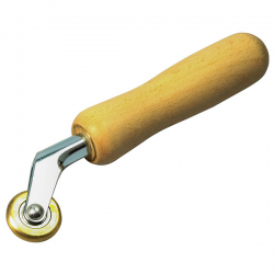 Andruckrolle, 8 mm, schmal Messing Kugelgelagert, 45° abgewinkelt