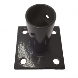 Teich-Umrandungsnetz Pfosten Bodenplatte 100x100cm, Anthrazit