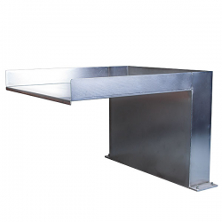 Wasserfall INOX, 8000 l/h Abmasse: L*B*H 55*50*40cm, 55mm Bohrung