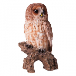 Deko Eule auf Ast, klein Höhe: 30cm