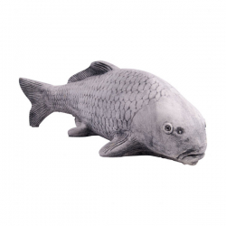 Stein Deko Koi 70cm Formbeton bearbeitet - winterfest